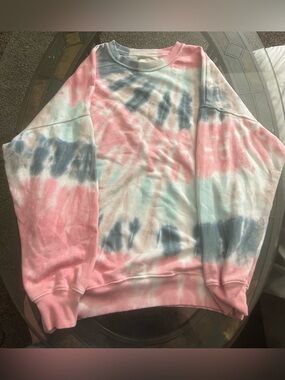 American Eagle outfitters  Pastel Tie-Dye Crewneck Sweatshirt - Pink, Blue, Mint